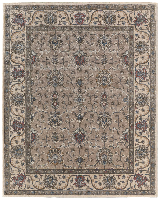 Rylan Transitional Oriental, Taupe/Ivory/Blue