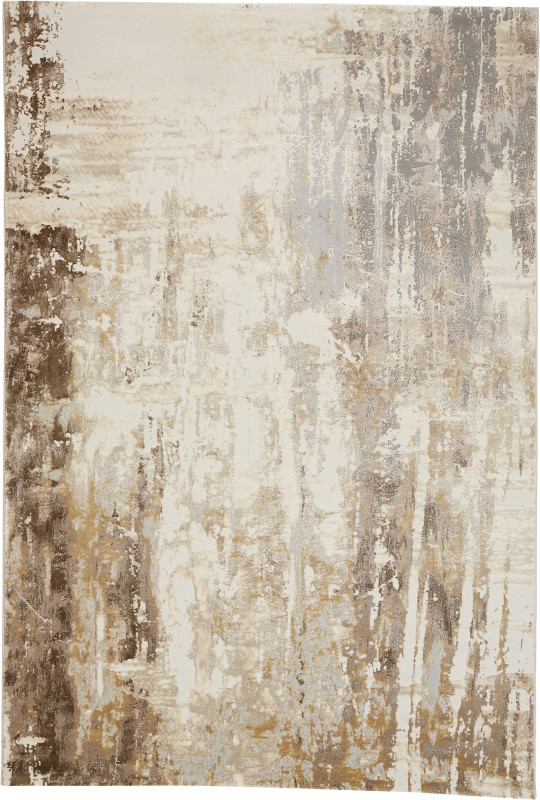 Parker Transitional Abstract, Tan/Ivory/Grey