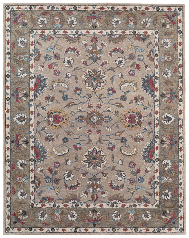 Rylan Transitional Oriental, Ivory/Taupe/Blue