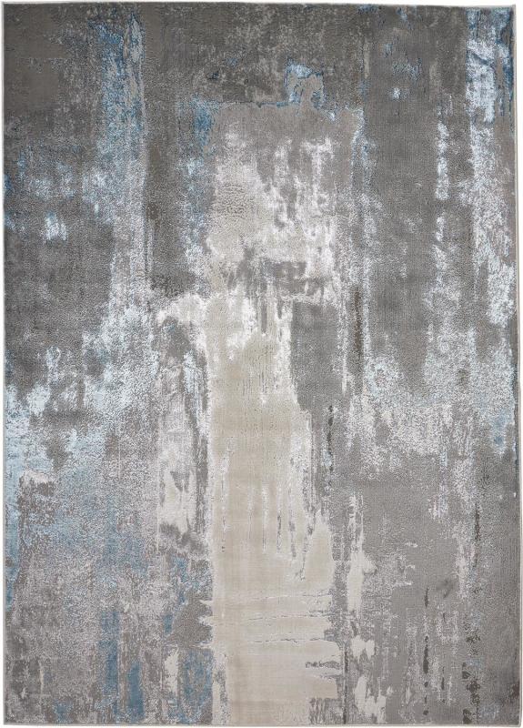 Azure Modern Abstract, Grey/Ivory/Blue