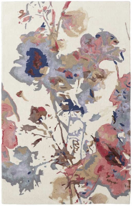 Dafney Transitional Floral & Botanical, Blue/Pink/Grey