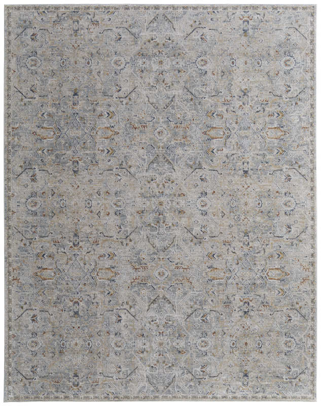 Pasha Transitional Distressed, Ivory/Blue/Tan