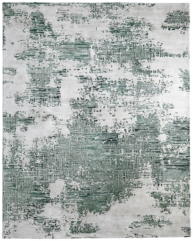 Zarah Modern Abstract, Green/White