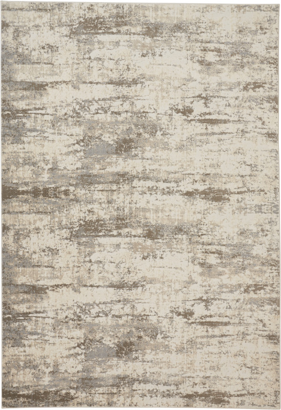 Parker Transitional Abstract, Ivory/Brown