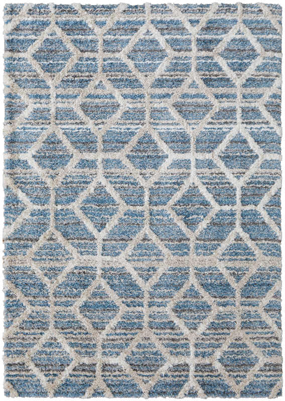 Mynka Transitional Diamond, Blue/Ivory
