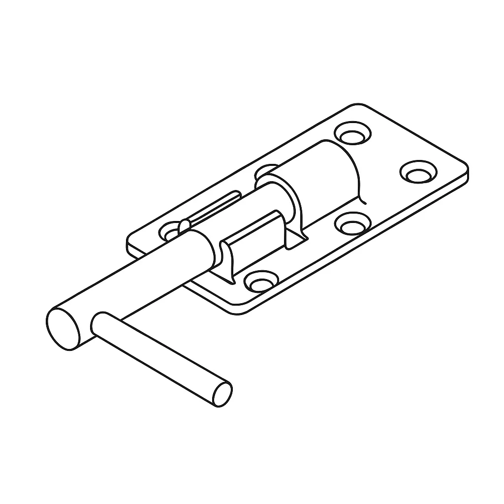 BARREL BOLT 63MM BRASS