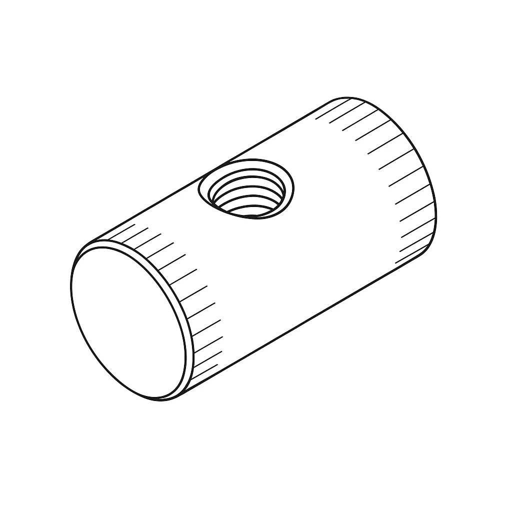 BARREL NUT A/KEY FLAT 8MM X 16 A2