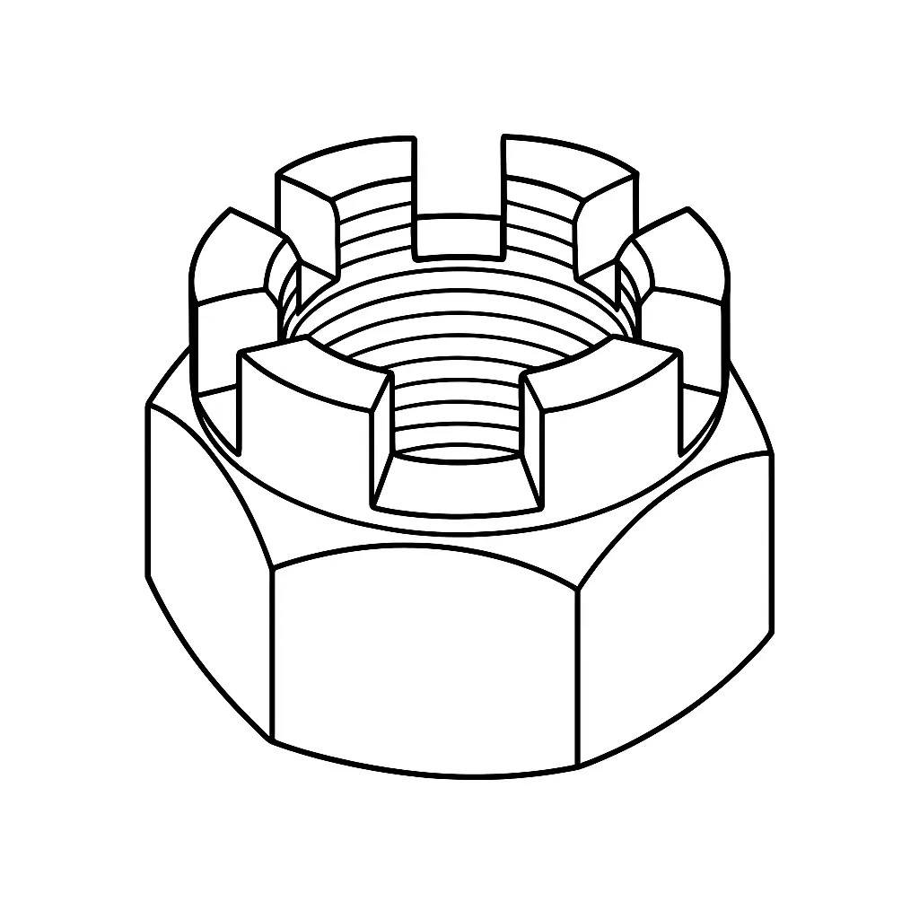CASTLE NUT 22MM