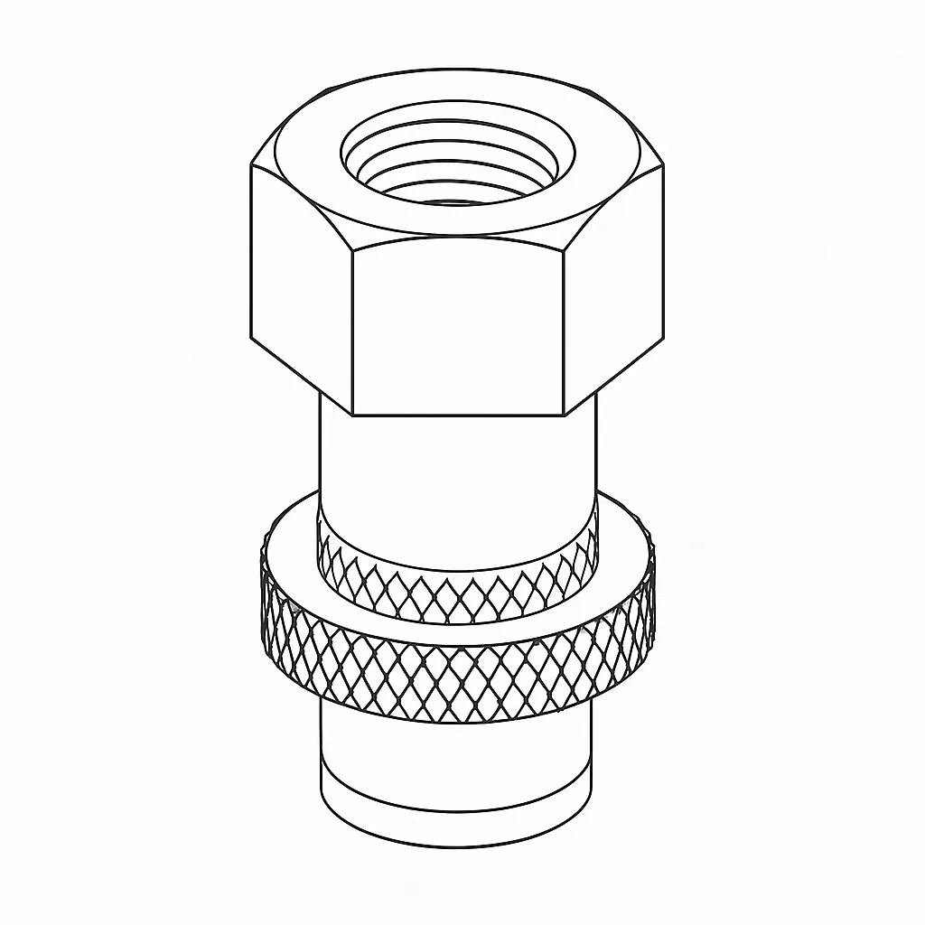 CLINCH NUT WITH BUSH 5MM E/G