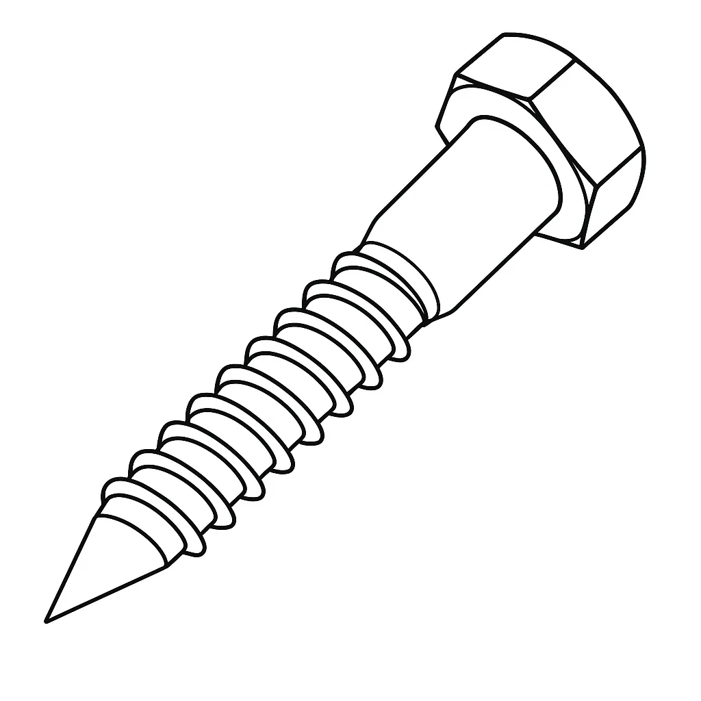 COACH SCREW 8MM X 75 A2