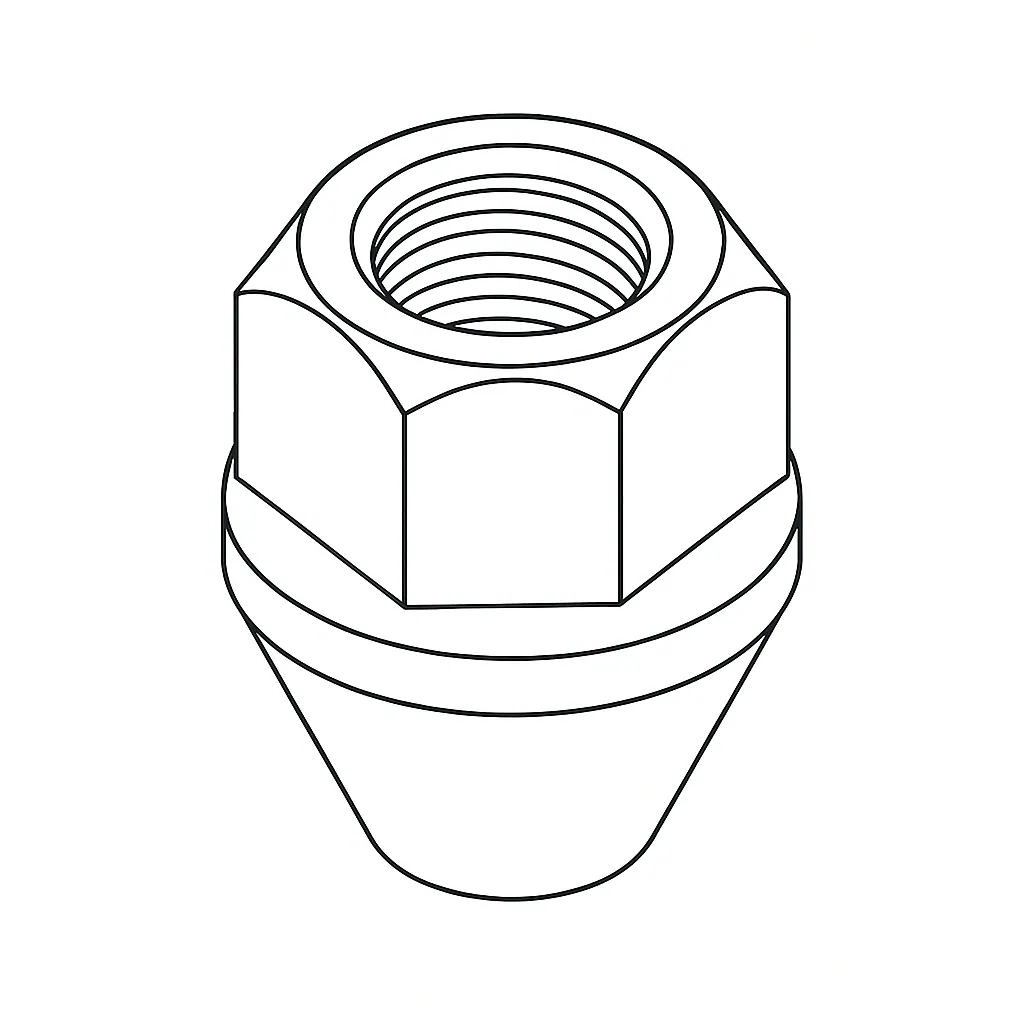 CONICAL WHEEL NUT UNF 9/16