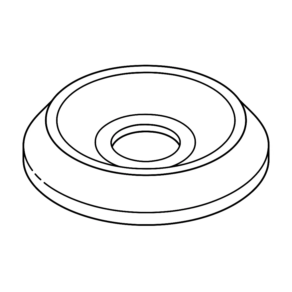 FRUIL. SOLID CUP WASHER 8MM *25*5 Y/P