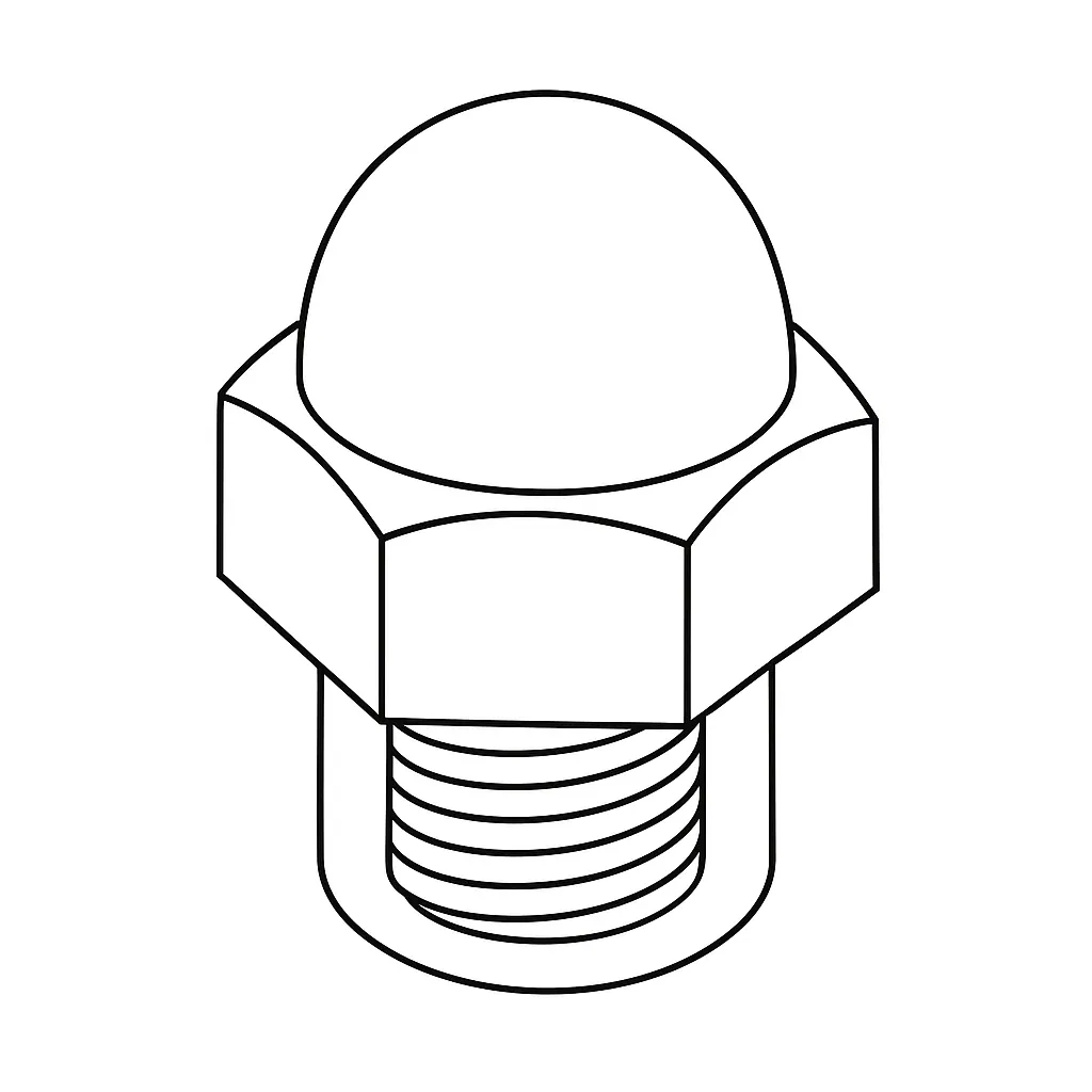 THERMAG EXHUST NUT BSF 1/4 BRASS
