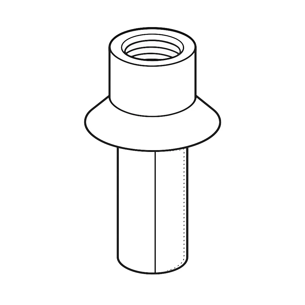 BRASS FEMALE RIVET BUSH 10 X 1P 7095