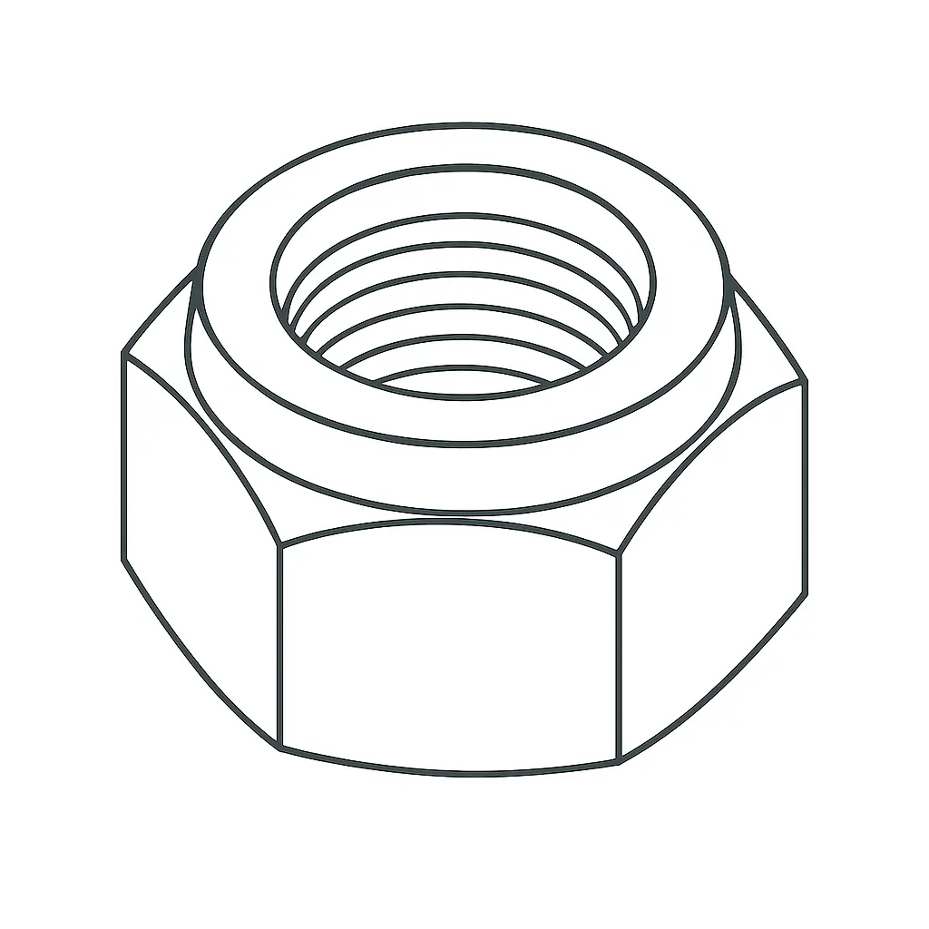 NYLOK NUT 22MM A2
