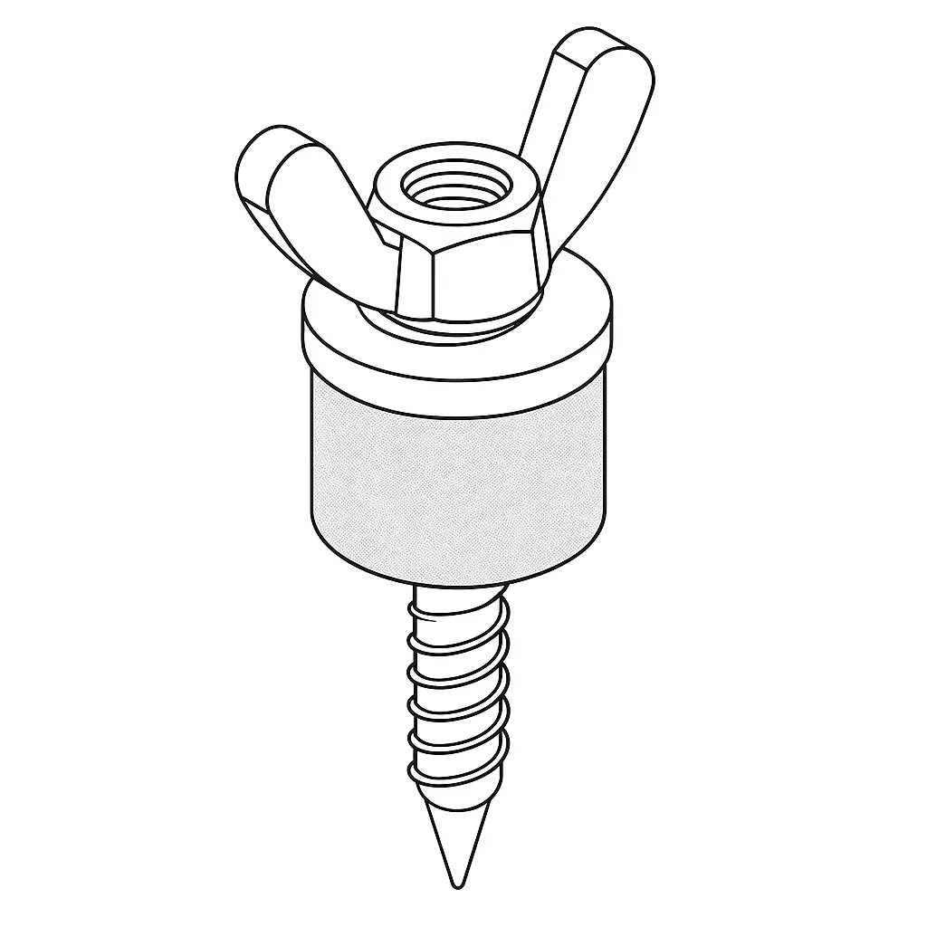 RAWLNUT 10MM X 55 RUBBER+BRASS NUT