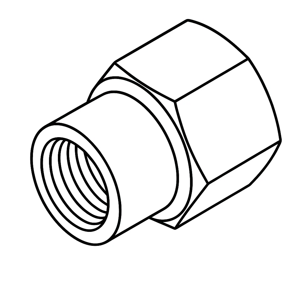 REDUCING NUT 12MM(F) - 8MM(M)