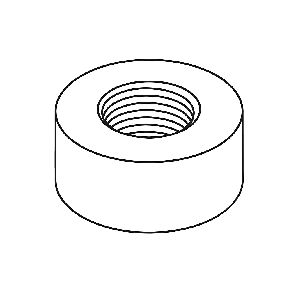 ROUND NUT TRAPEZOIDAL STEEL TR10 3P