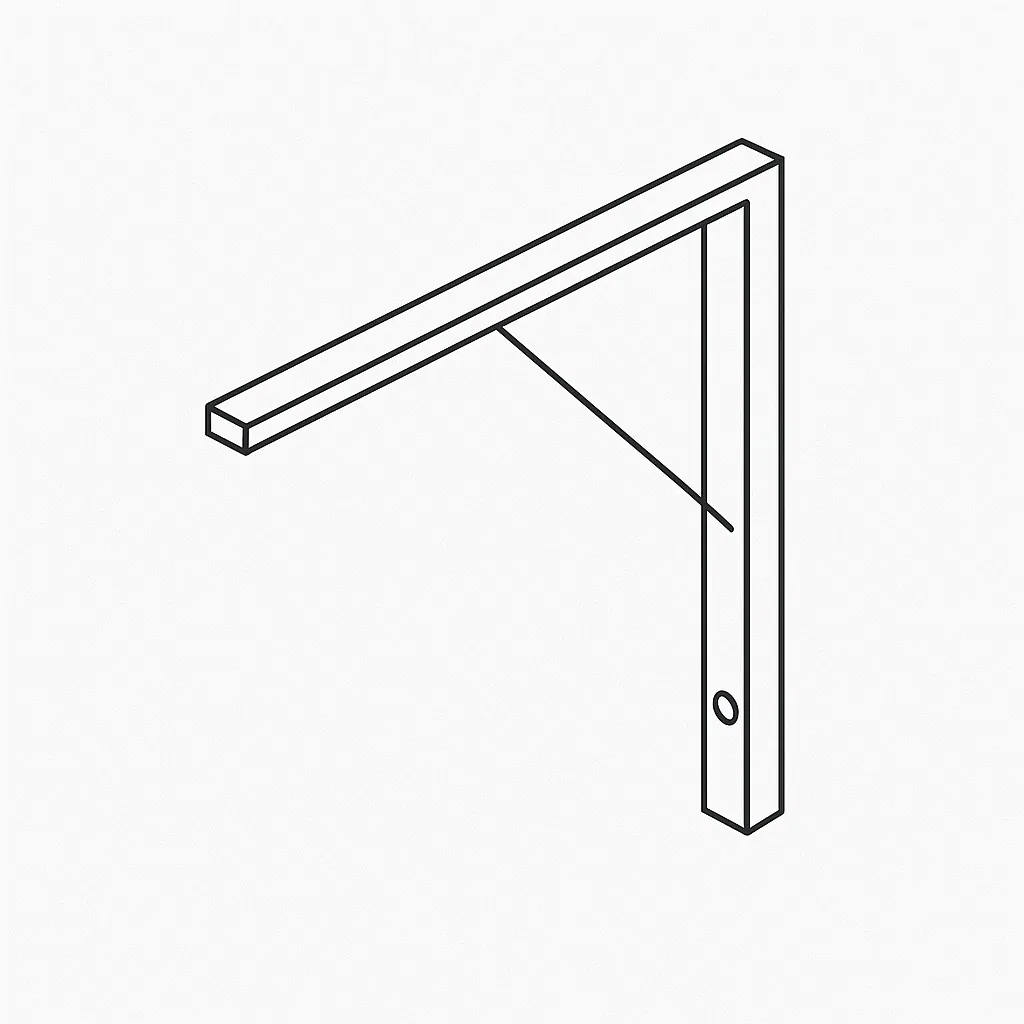 SHELF BRACKET 300 X 350 BLACK JAP