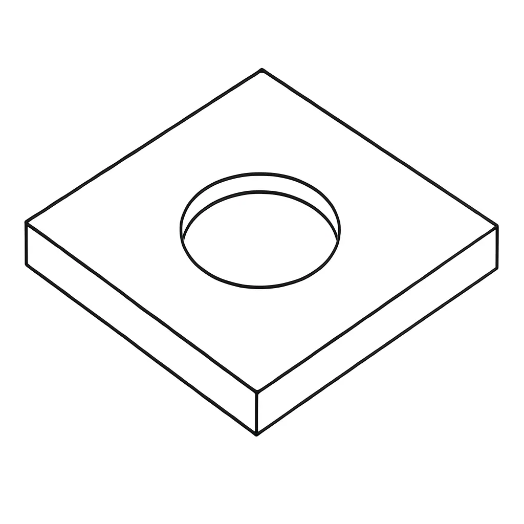 SQUARE WASHER D436 22MM A2
