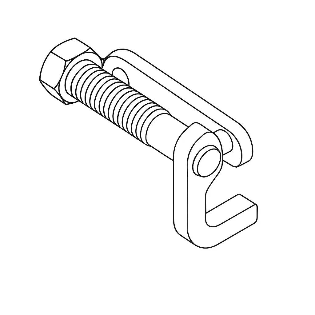 SWING BOLT D444 8MM X 75 A2
