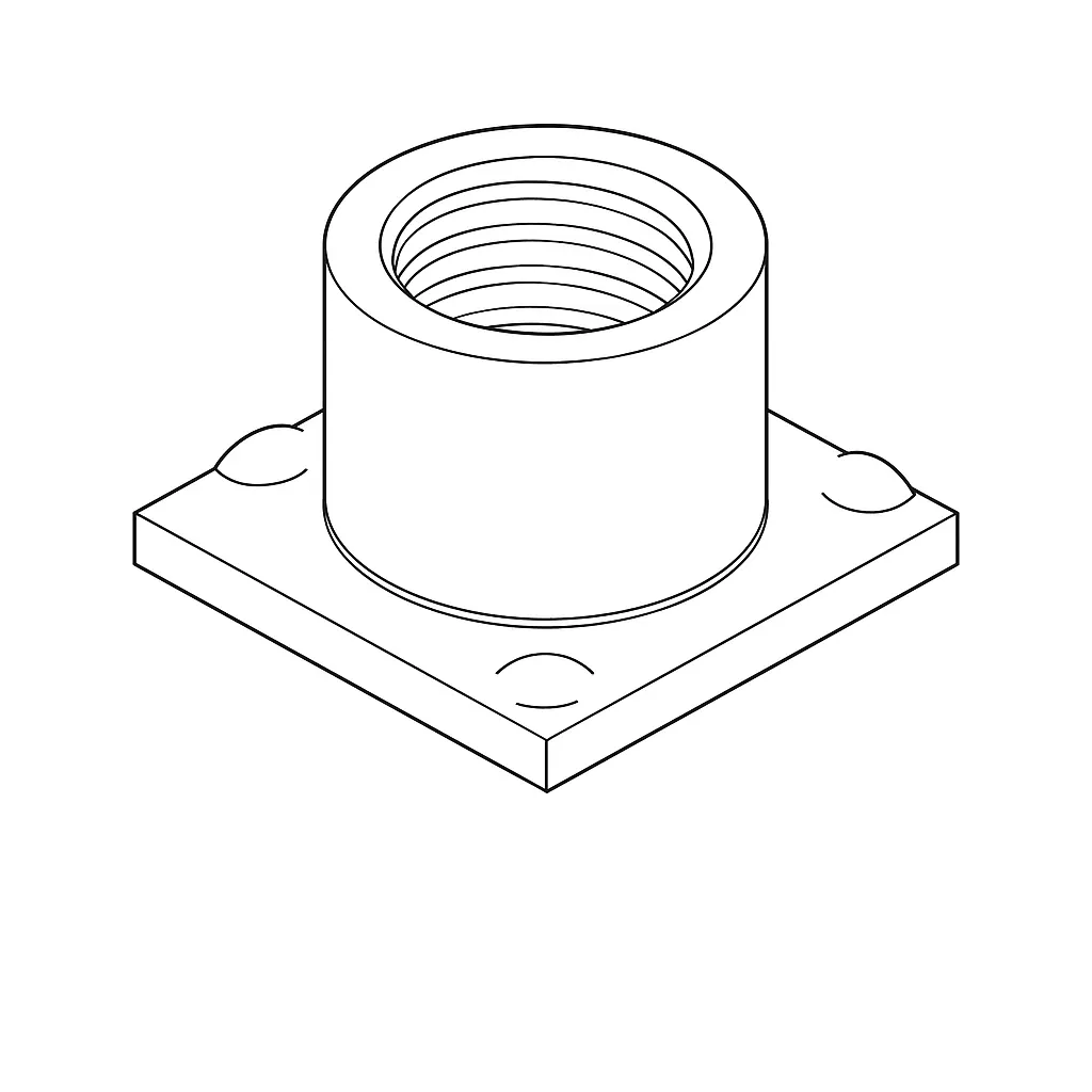 HEXAGON WELD NUT D929 8MM A2