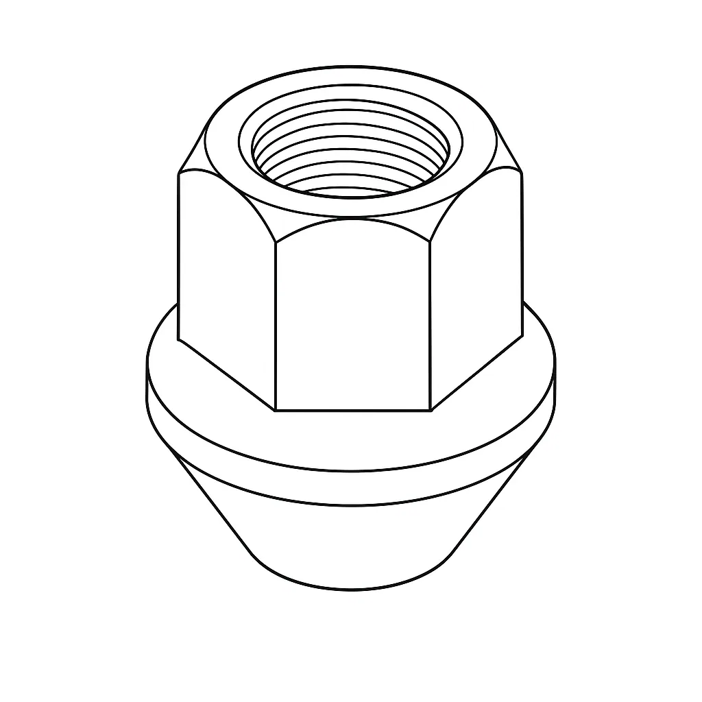 MAG WHEEL NUT UNF 3/8